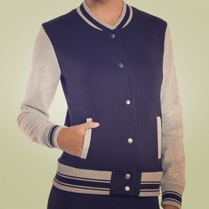 Fabletics gray and black sweater jacket